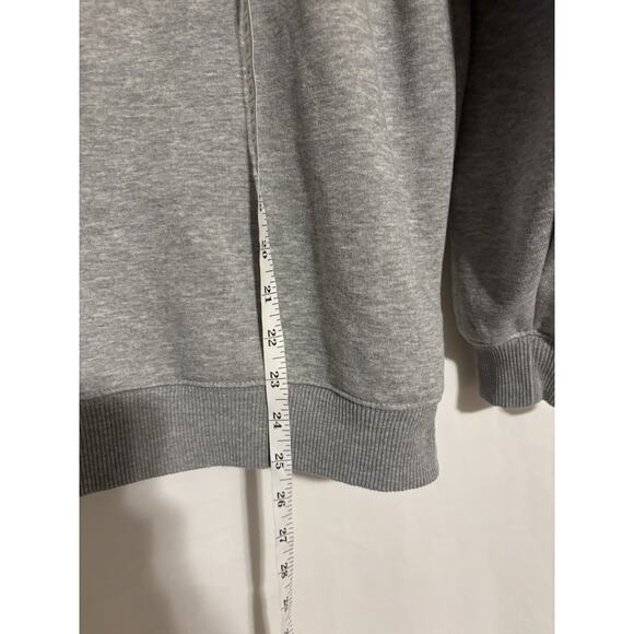 Anine Bing Spencer Crewneck Sweatshirt Large Gray Cotton Blend Relaxed - Picture 5 of 8